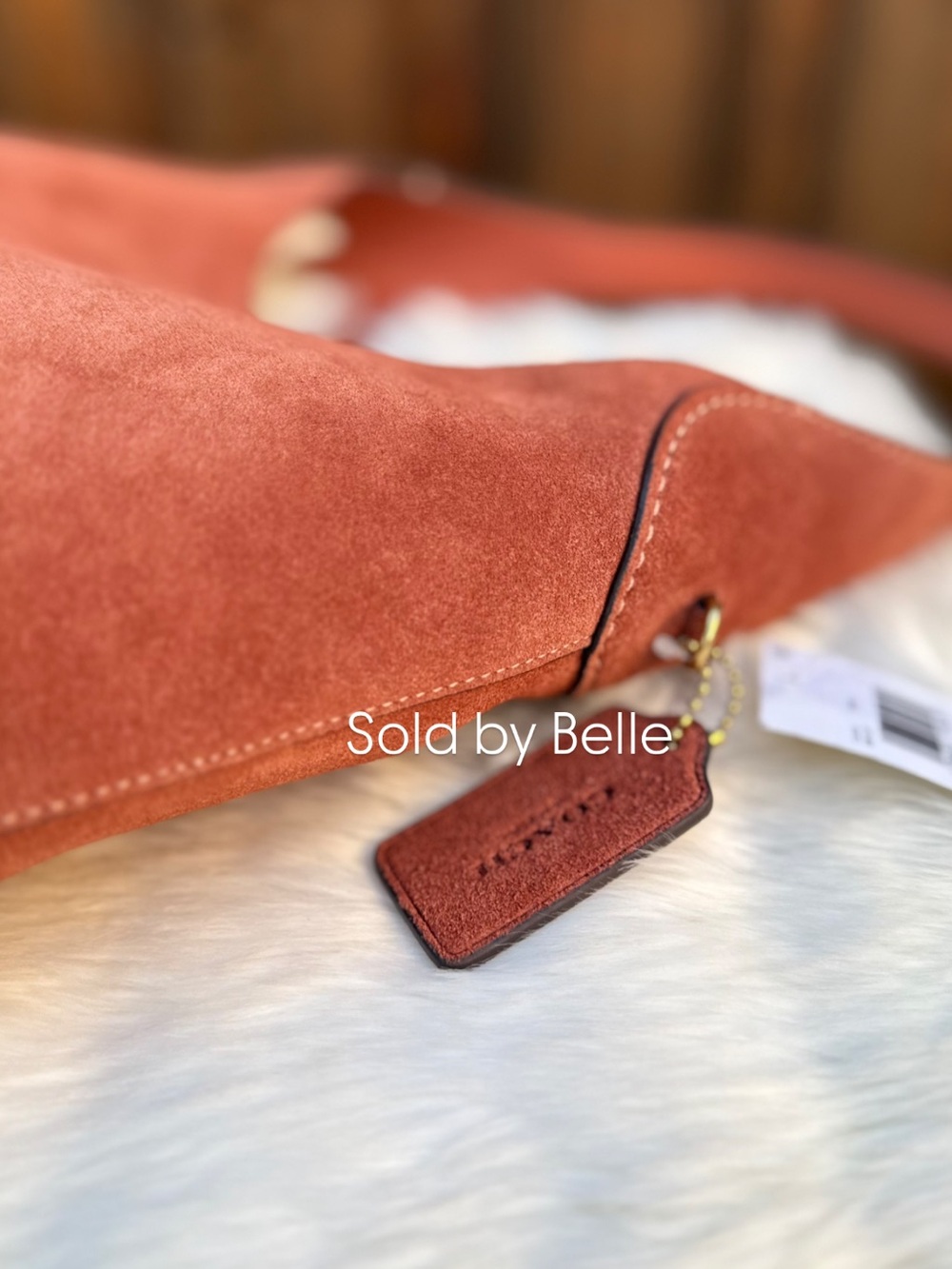 NWT Coach Suede Clay Brooklyn 34 - Picture 4 of 5
